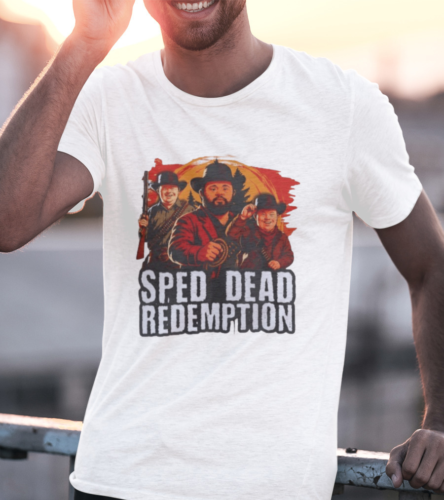 Sped Dead Redemption Parody Western Movie Cowboys T-Shirt