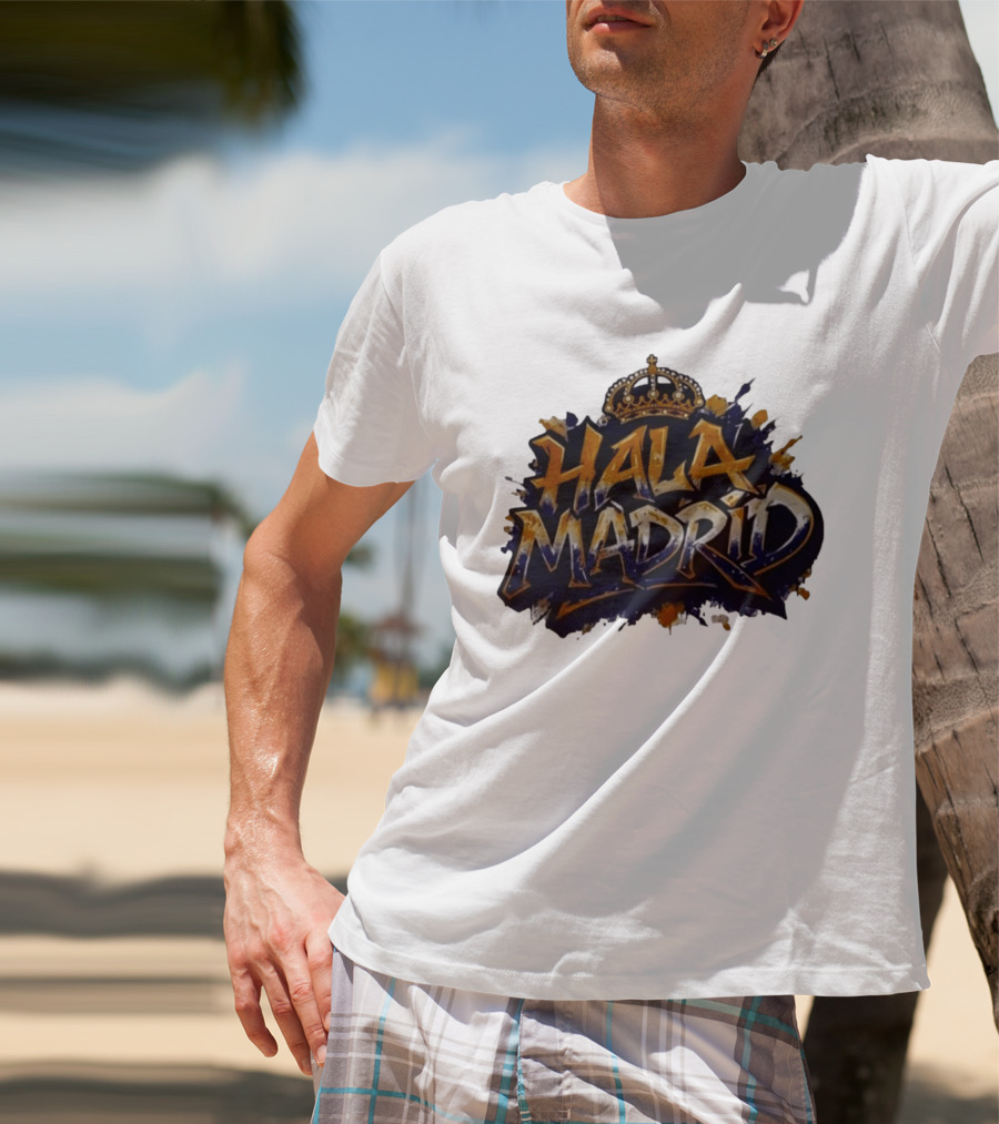 Hala Madrid Gold Crown Soccer Splash T-Shirt