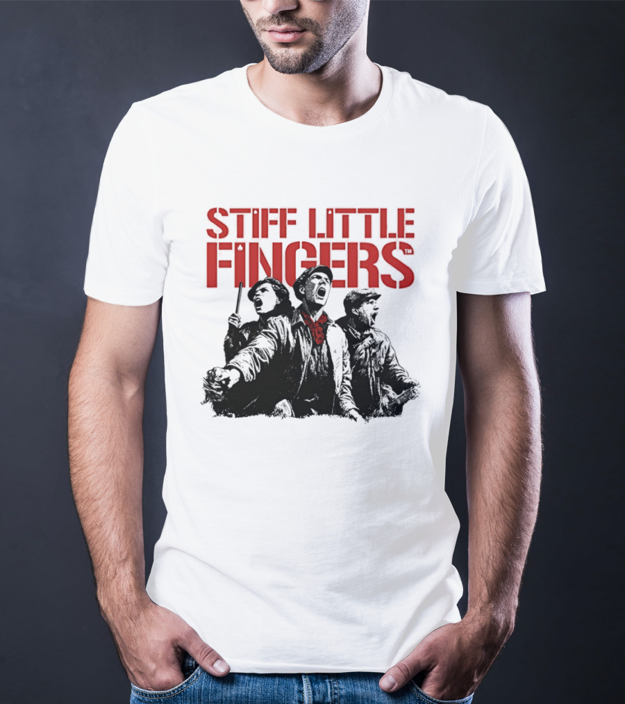 Stiff Little Fingers Raise Your Voice Tour Ecru T-Shirt
