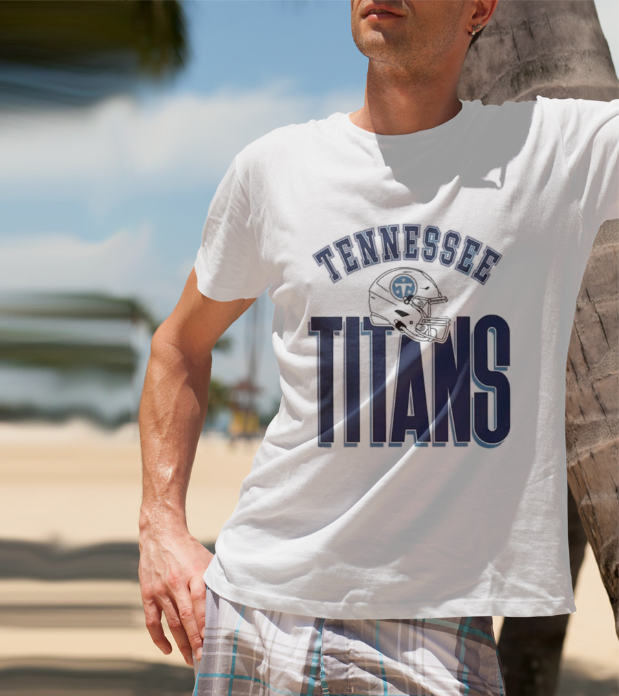 Tennessee Titans Helmet Gameday Couture Fierce Focus Relaxed Fit T-Shirt