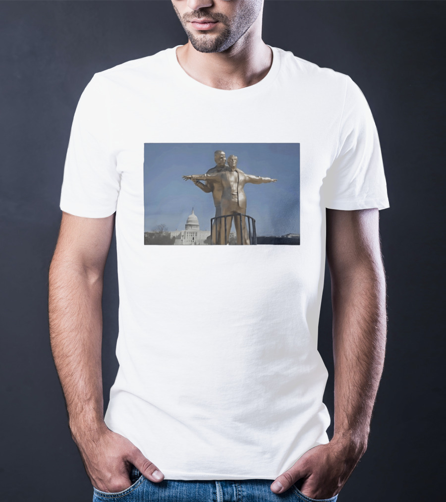 Donald Trump Jeffrey Epstein Titanic Pose White House Sculpture T-Shirt