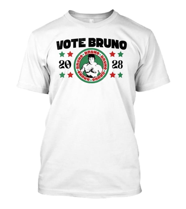 Vote Bruno 2028 Green Red Stars T-Shirt