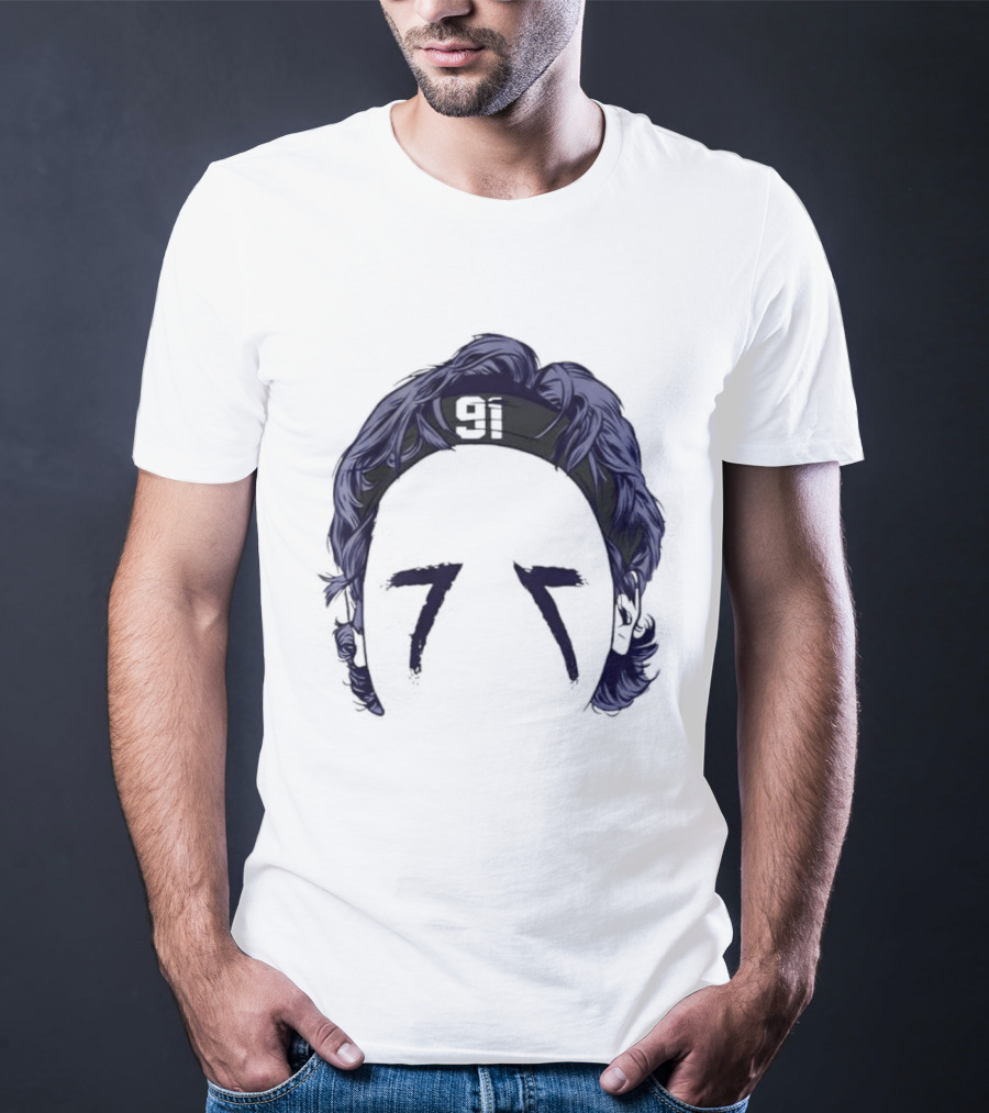 91 Headband Purple Hair Eye Black T-Shirt