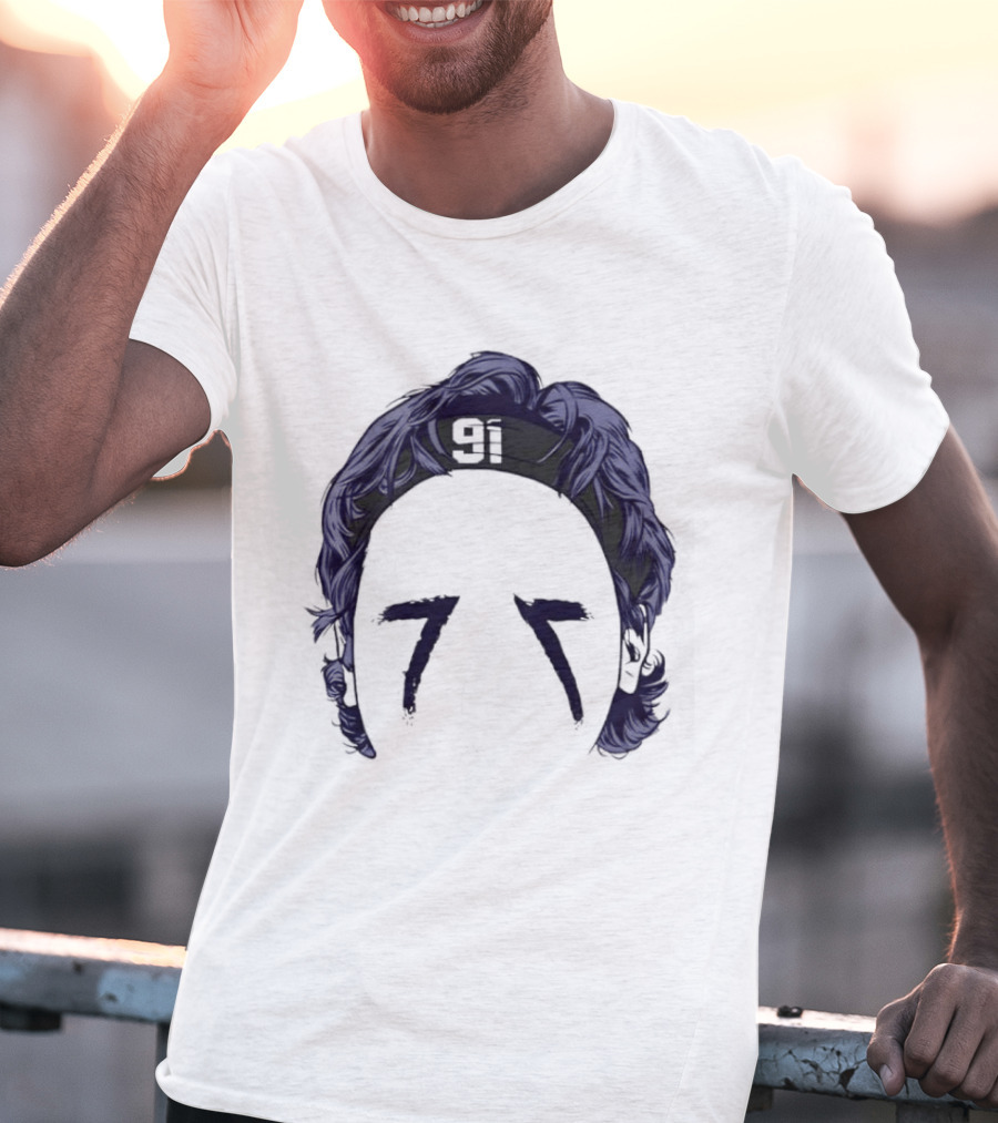 91 Headband Purple Hair Eye Black T-Shirt