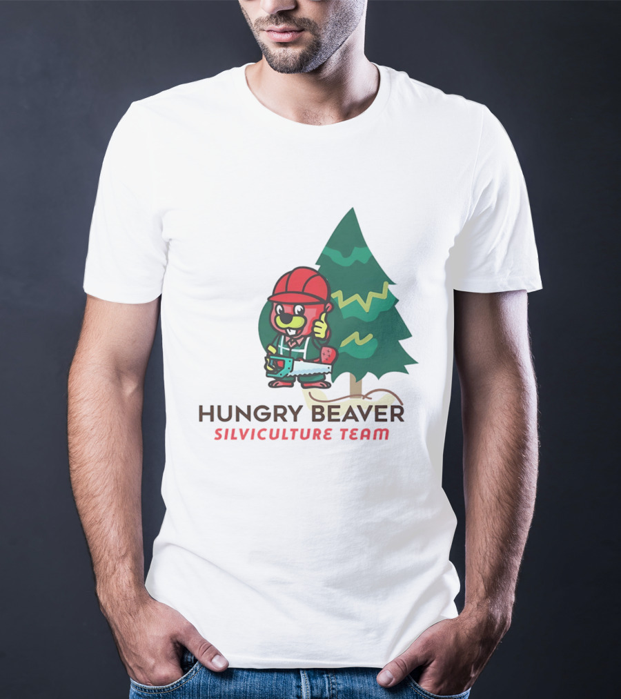 Hungry Beaver Silviculture Team Chainsaw And Tree T-Shirt
