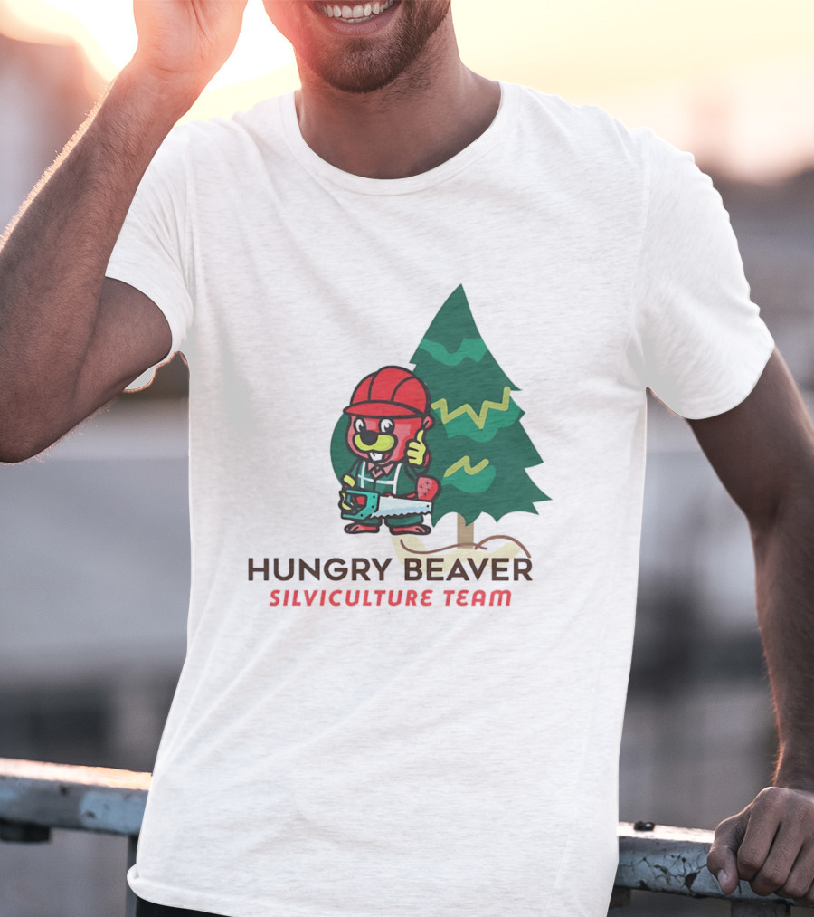 Hungry Beaver Silviculture Team Chainsaw And Tree T-Shirt