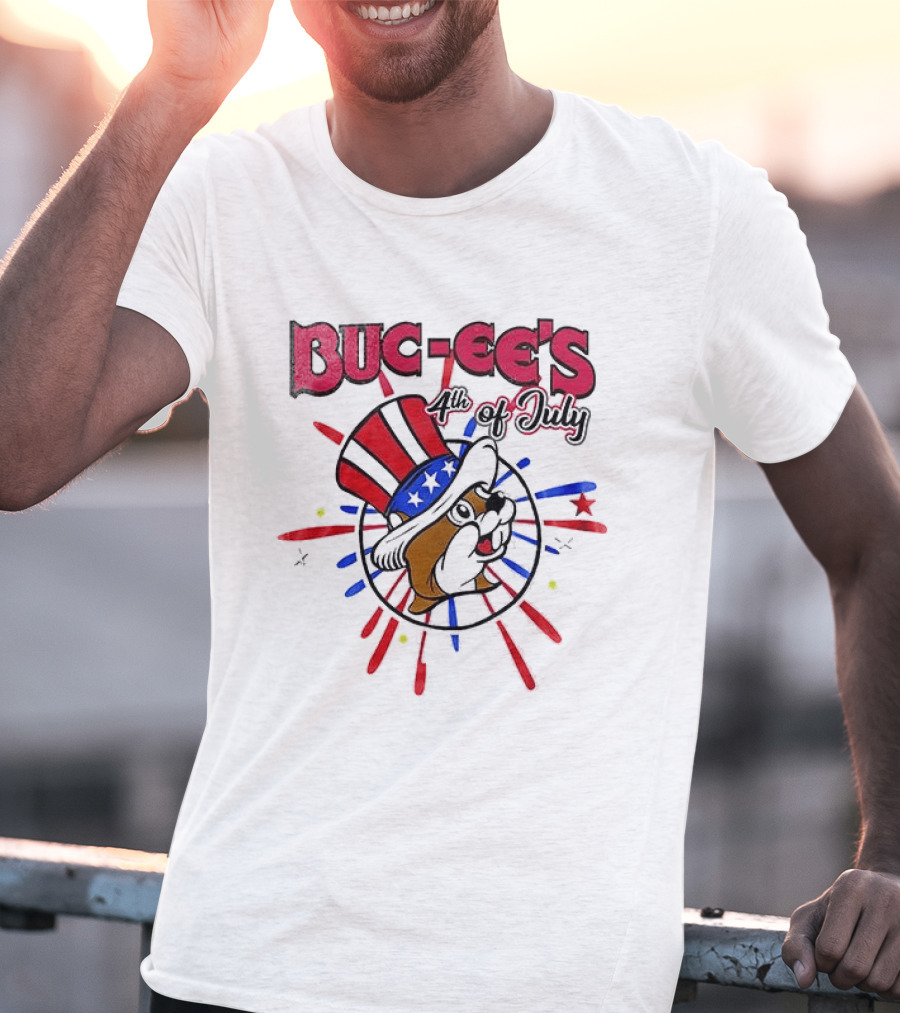 Buc Ee's 4th Of July Celebration Patriotic Beavers And Stars T-Shirt
