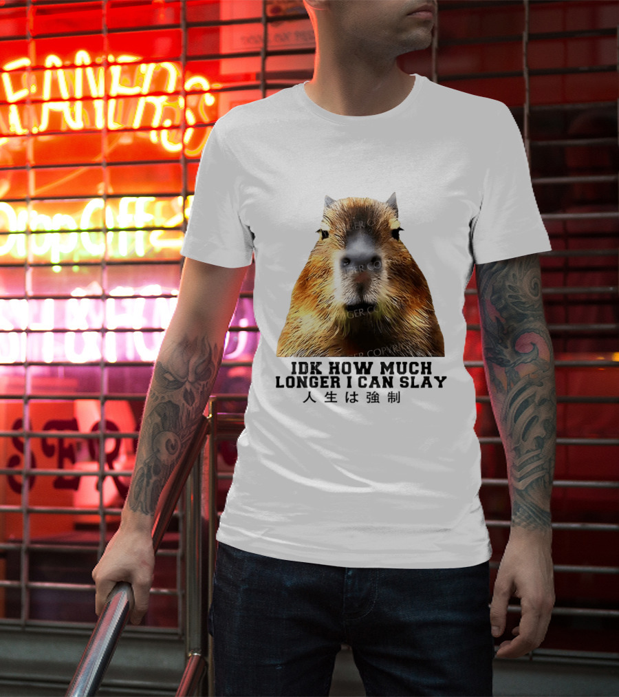 Capybara Idk How Much Longer I Can Slay T-Shirt