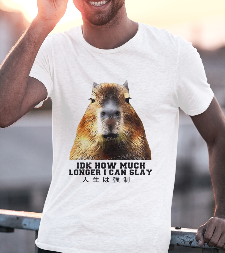 Capybara Idk How Much Longer I Can Slay T-Shirt
