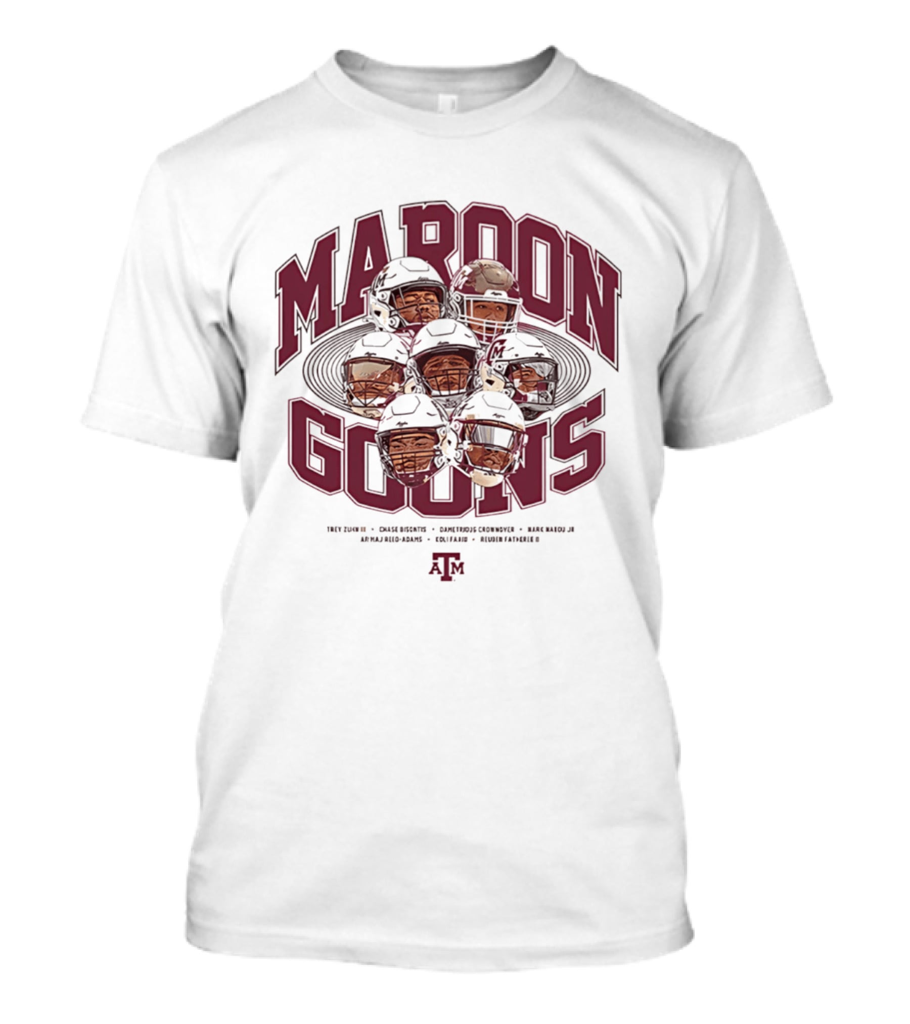 Texas A&M Maroon Goons Football NCAA Team Caricature T-Shirt