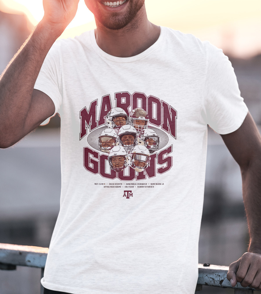 Texas A&M Maroon Goons Football NCAA Team Caricature T-Shirt