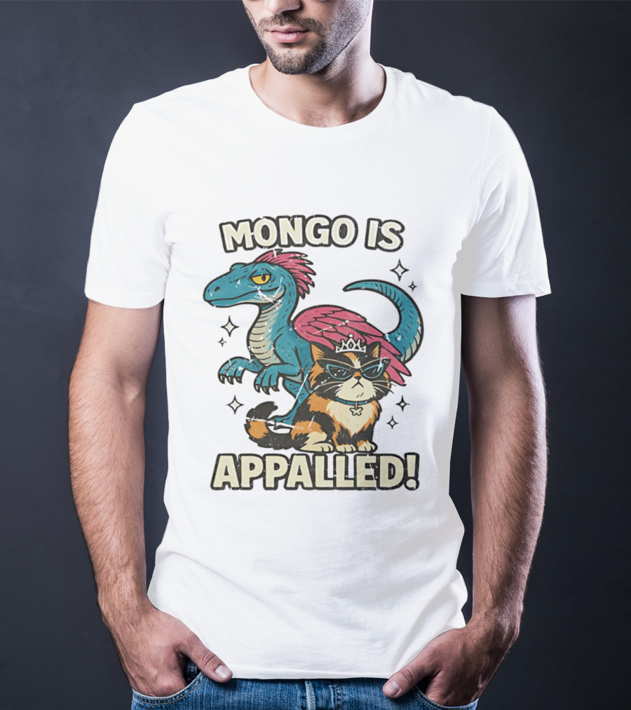 Mongo Is Appalled Dungeon Crawler Carl Dinosaur And Cat T-Shirt