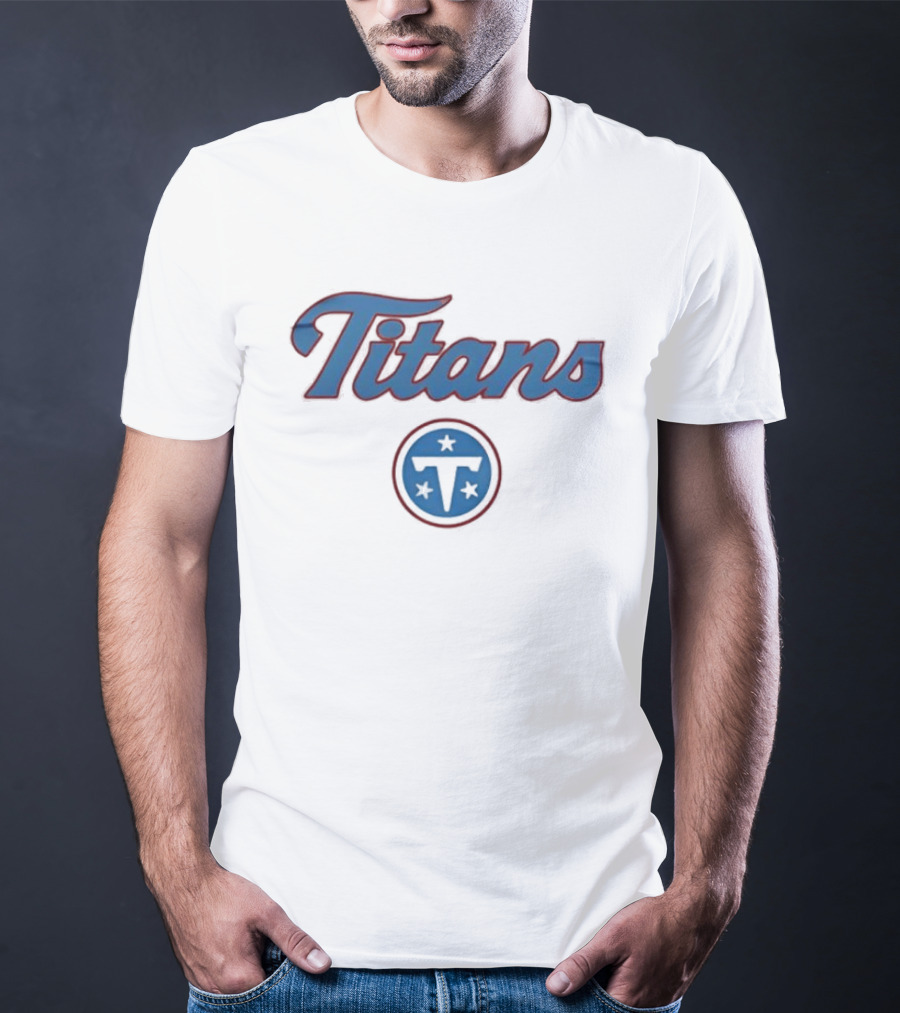 Titans Stars Logo Three Stars Blue T-Shirt