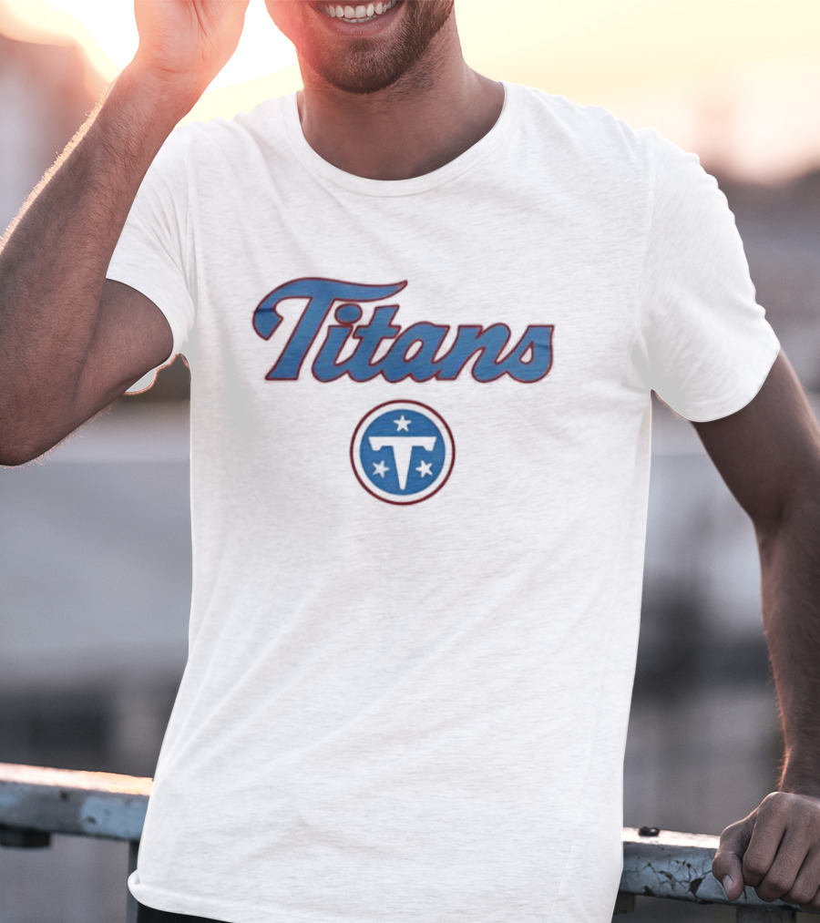 Titans Stars Logo Three Stars Blue T-Shirt