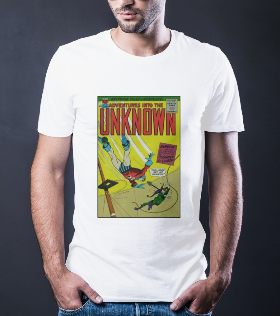Adventures Into The Unknown Gripping Tales Of Suspense Nemesis Ghost That Lived 1960s Comic Vintage Cover T-Shirt