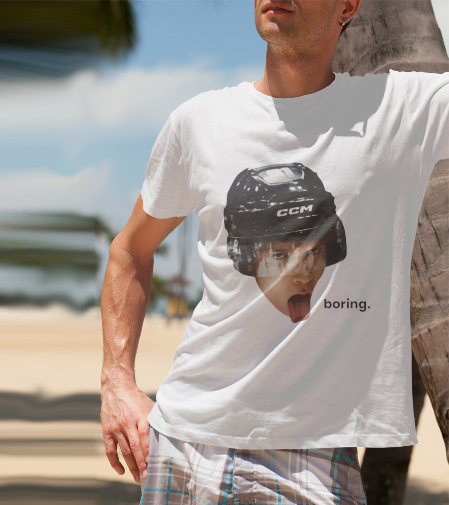 Ilya Rozanov Connor Storrie CCM Heated Rivalry 2026 Boring Helmet Tongue Out T-Shirt