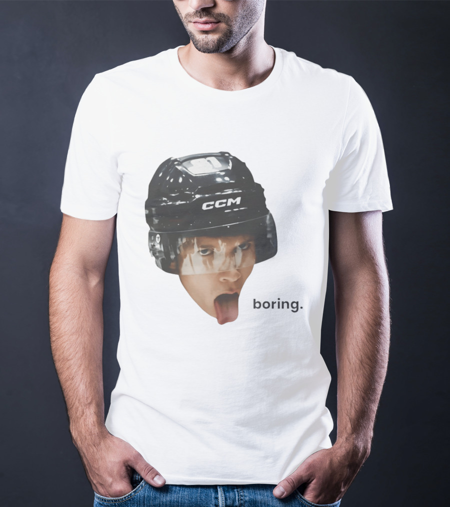 Ilya Rozanov Connor Storrie CCM Heated Rivalry 2026 Boring Helmet Tongue Out T-Shirt