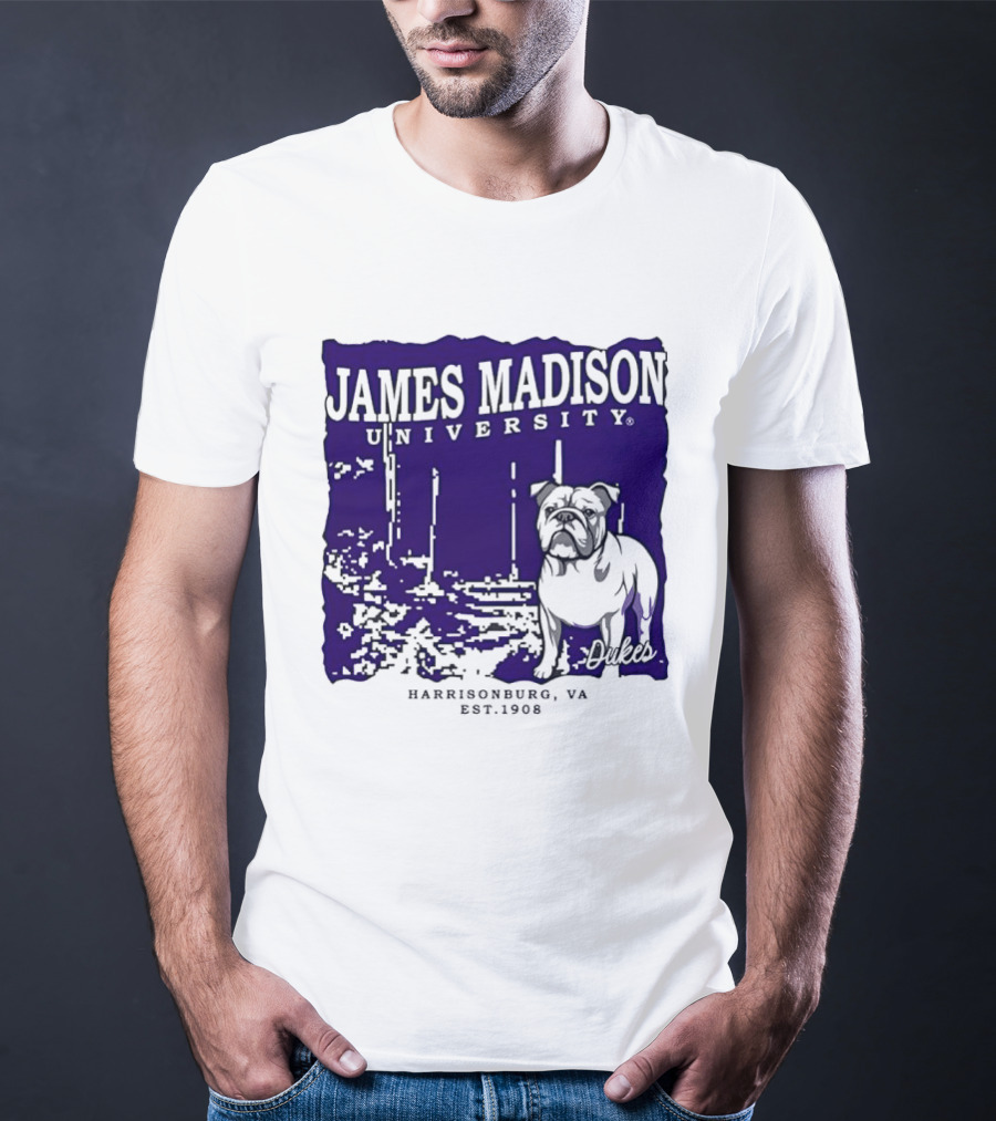 James Madison University Dukes Harrisonburg VA Est 1908 Bulldog T-Shirt