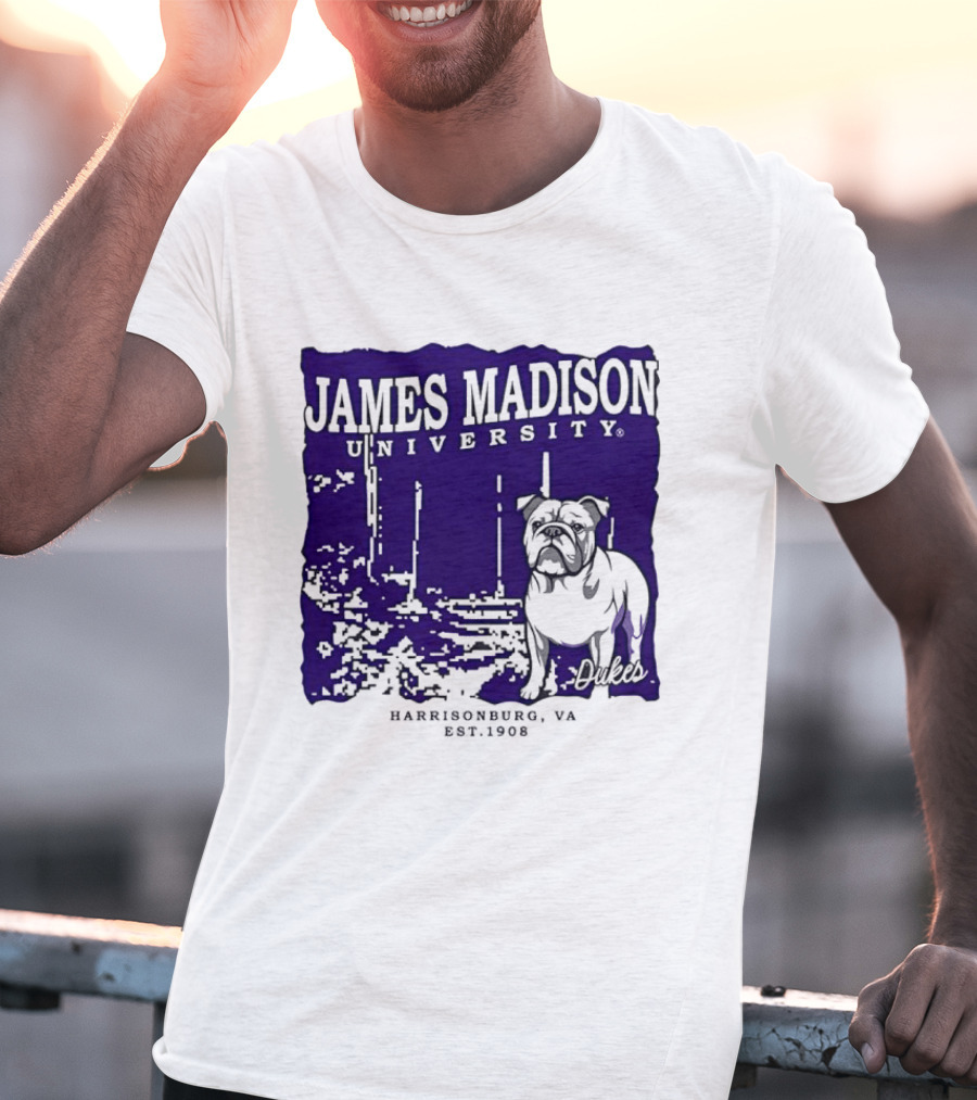 James Madison University Dukes Harrisonburg VA Est 1908 Bulldog T-Shirt