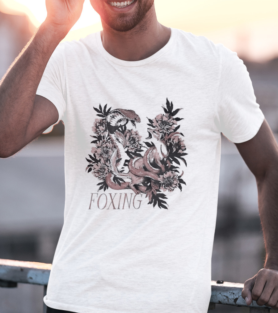 Foxing Snake And Fox Floral T-Shirt