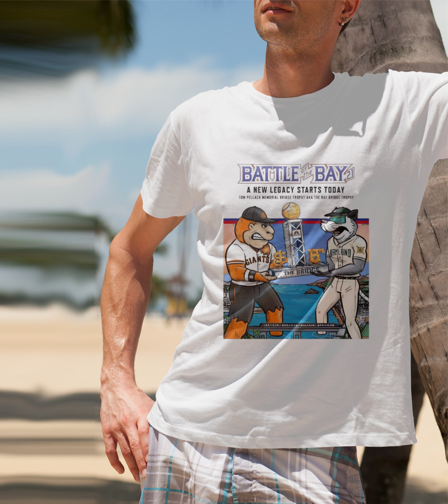 Battle Of The Bay Oakland Ballers Giants New Legacy Series The Bridge T-Shirt