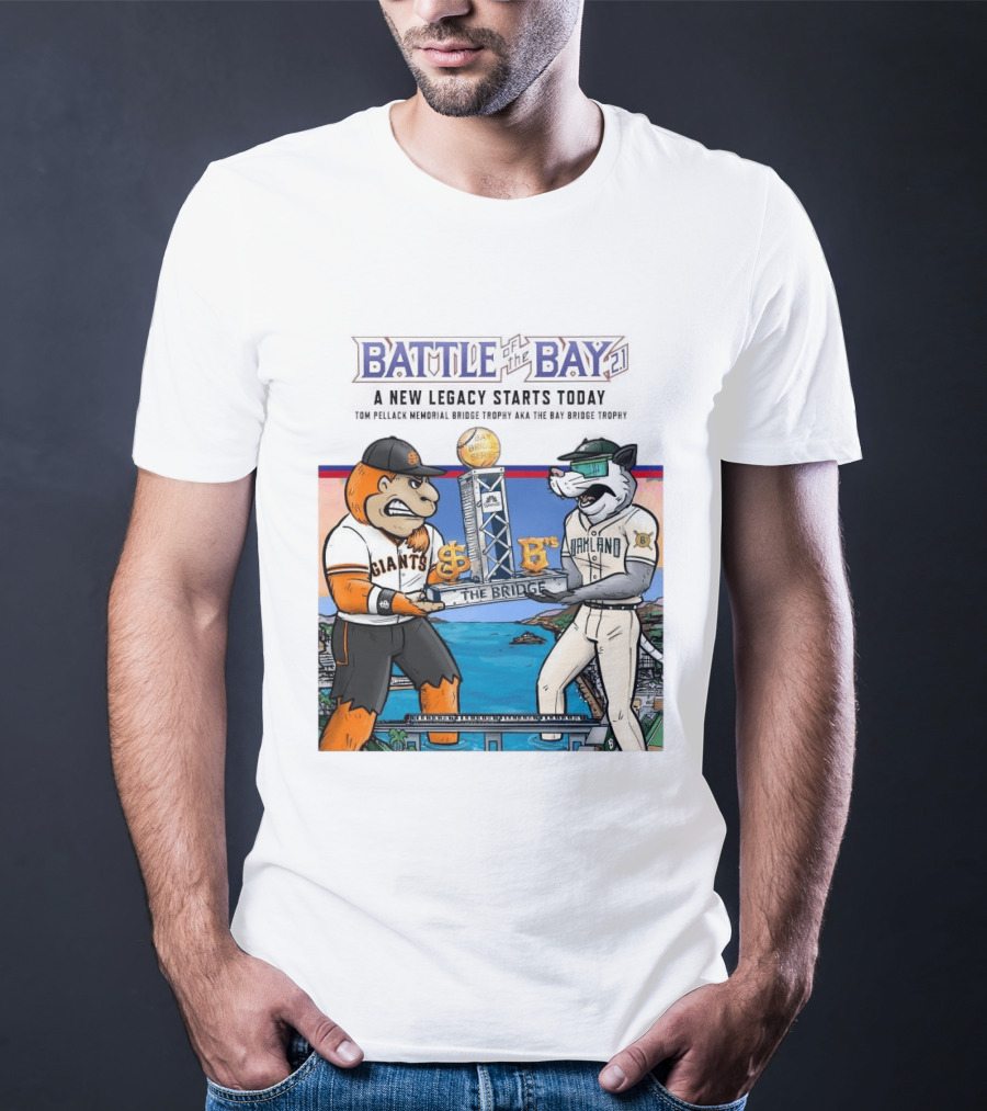Battle Of The Bay Oakland Ballers Giants New Legacy Series The Bridge T-Shirt