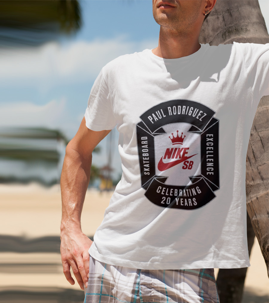 Paul Rodriguez Nike SB Skateboard Excellence Celebrating 20 Years T-Shirt