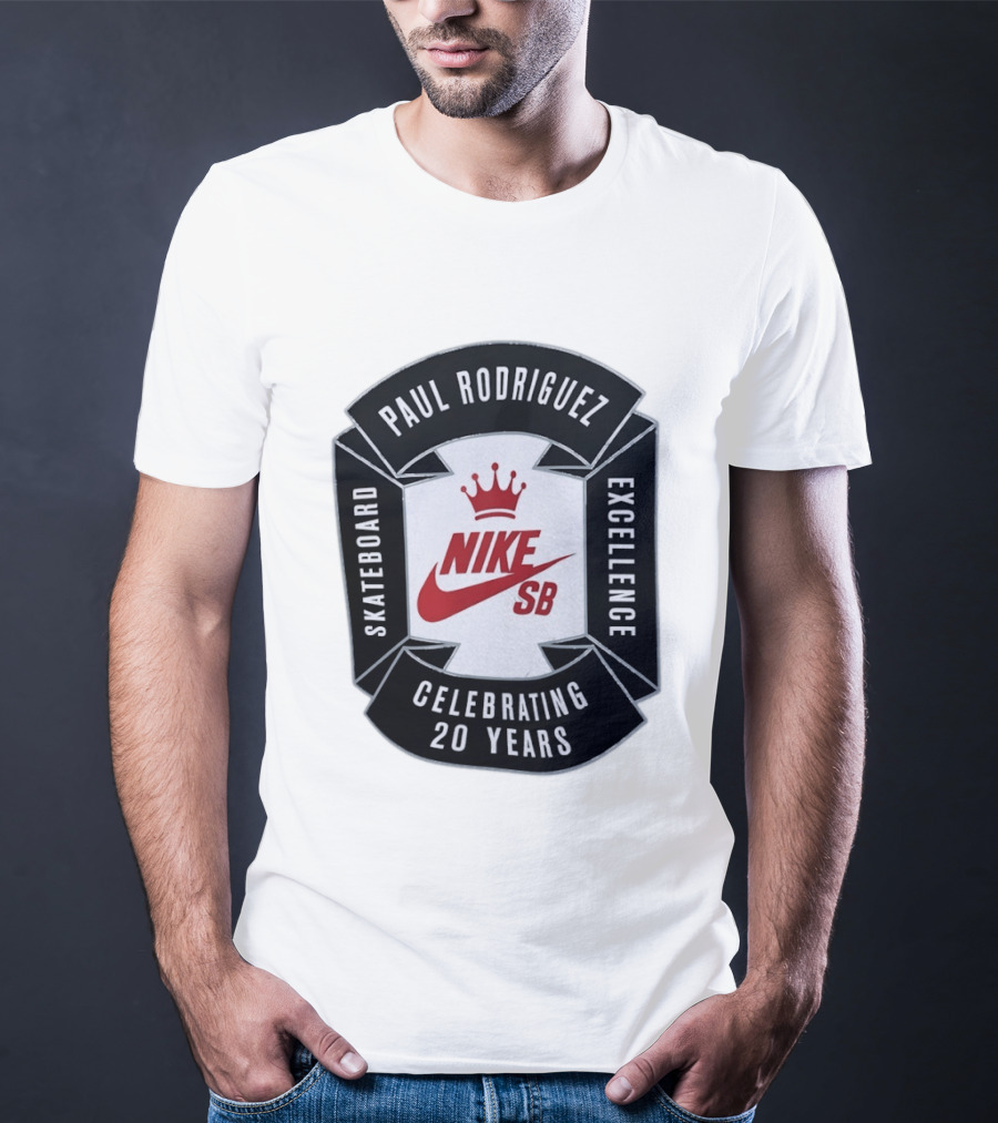 Paul Rodriguez Nike SB Skateboard Excellence Celebrating 20 Years T-Shirt