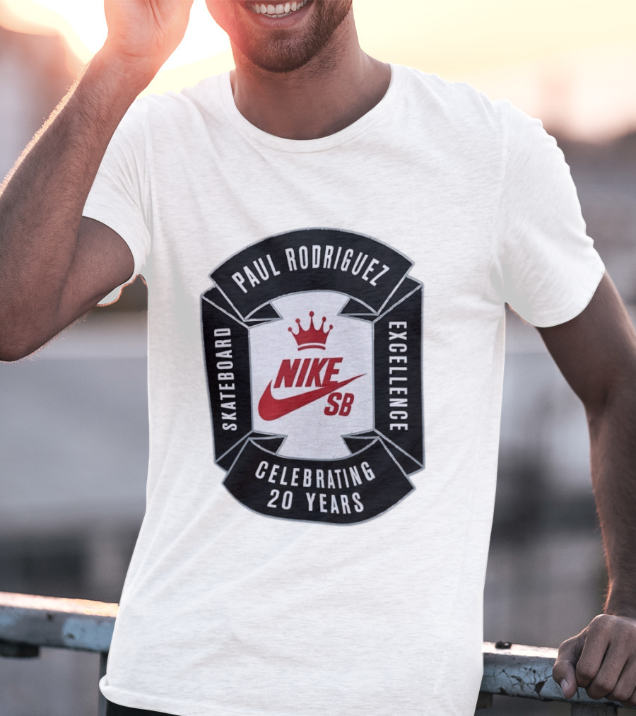 Paul Rodriguez Nike SB Skateboard Excellence Celebrating 20 Years T-Shirt