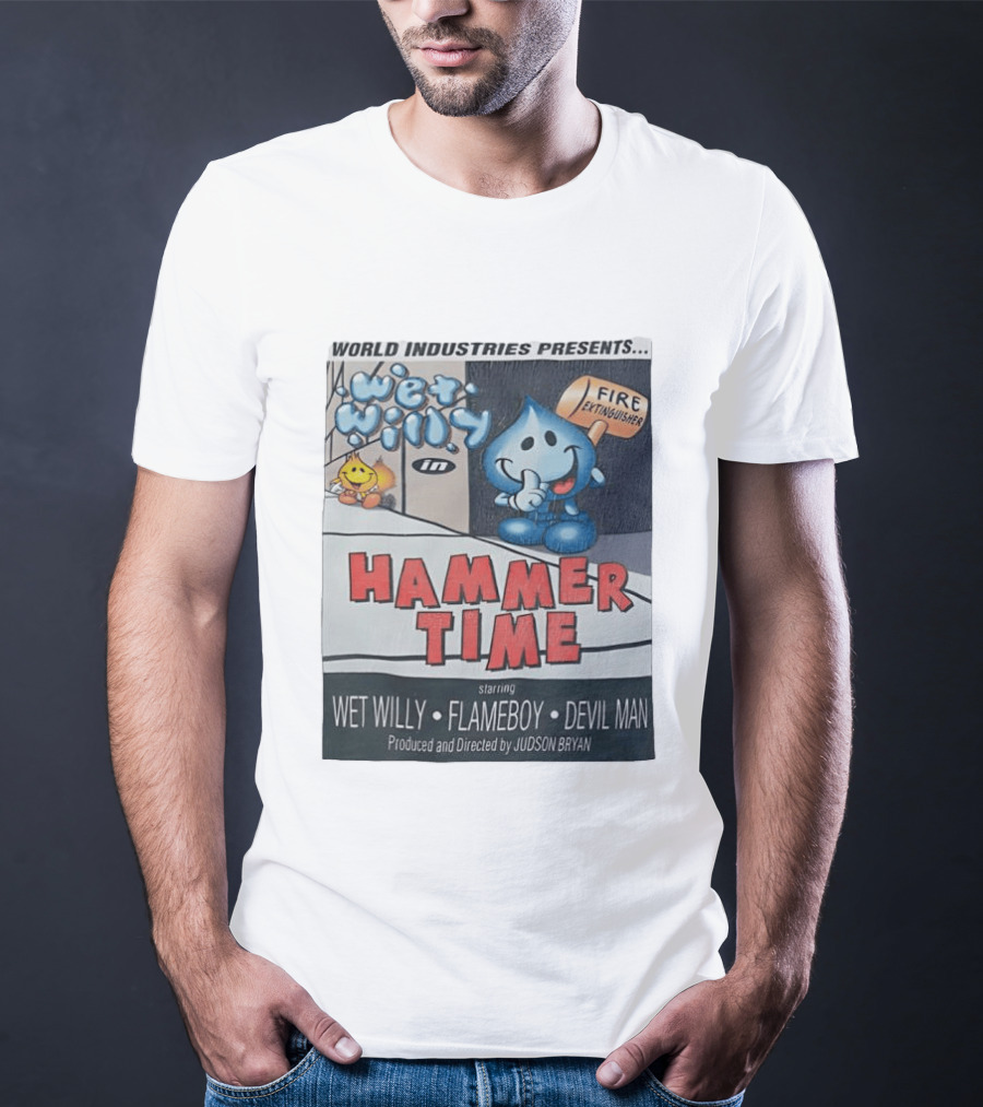 World Industries Wet Willy Flameboy Hammer Time Featuring Devil Man T-Shirt