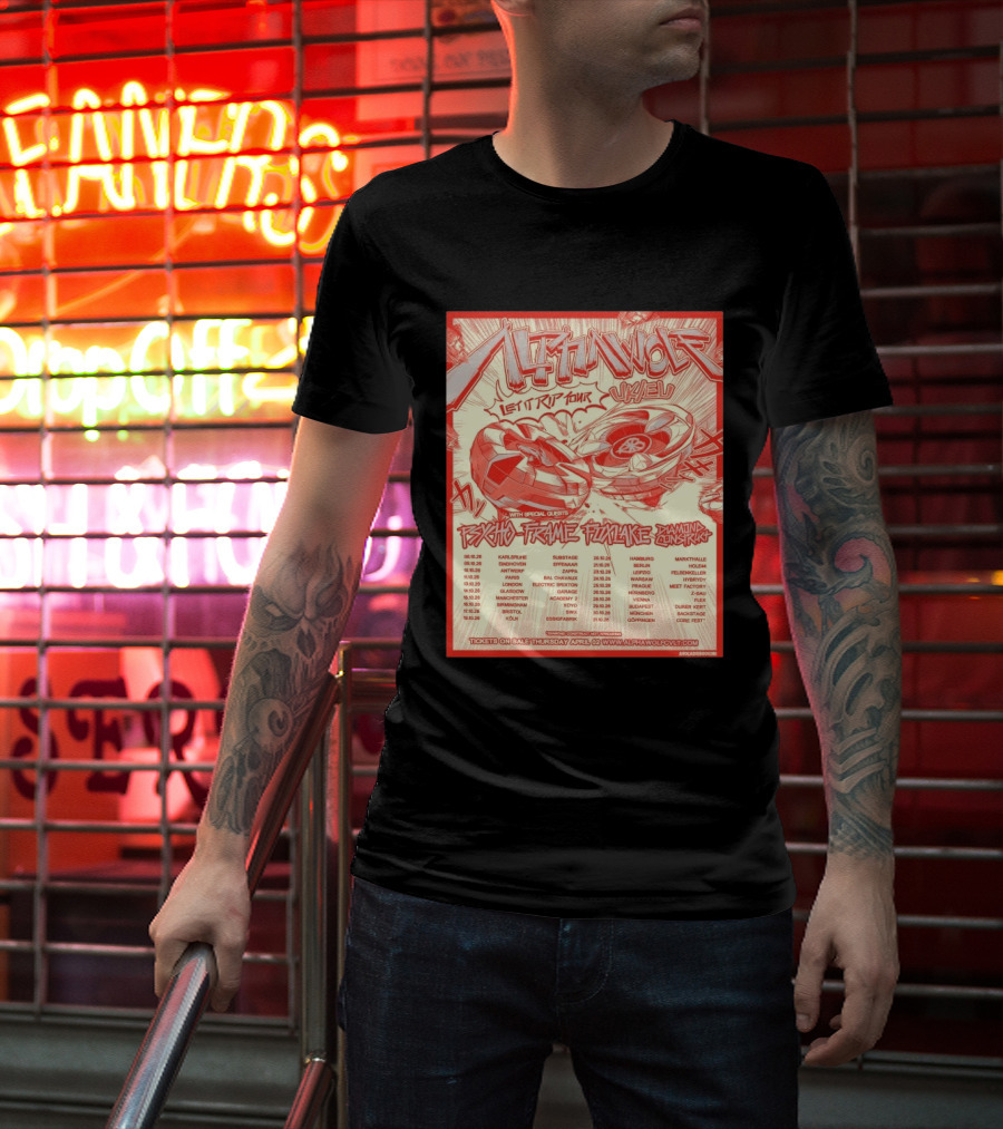 Alpha Wolf Let It Rip Tour Psycho Frame Pink Lake Diamond Construct UK EU 2026 T-Shirt