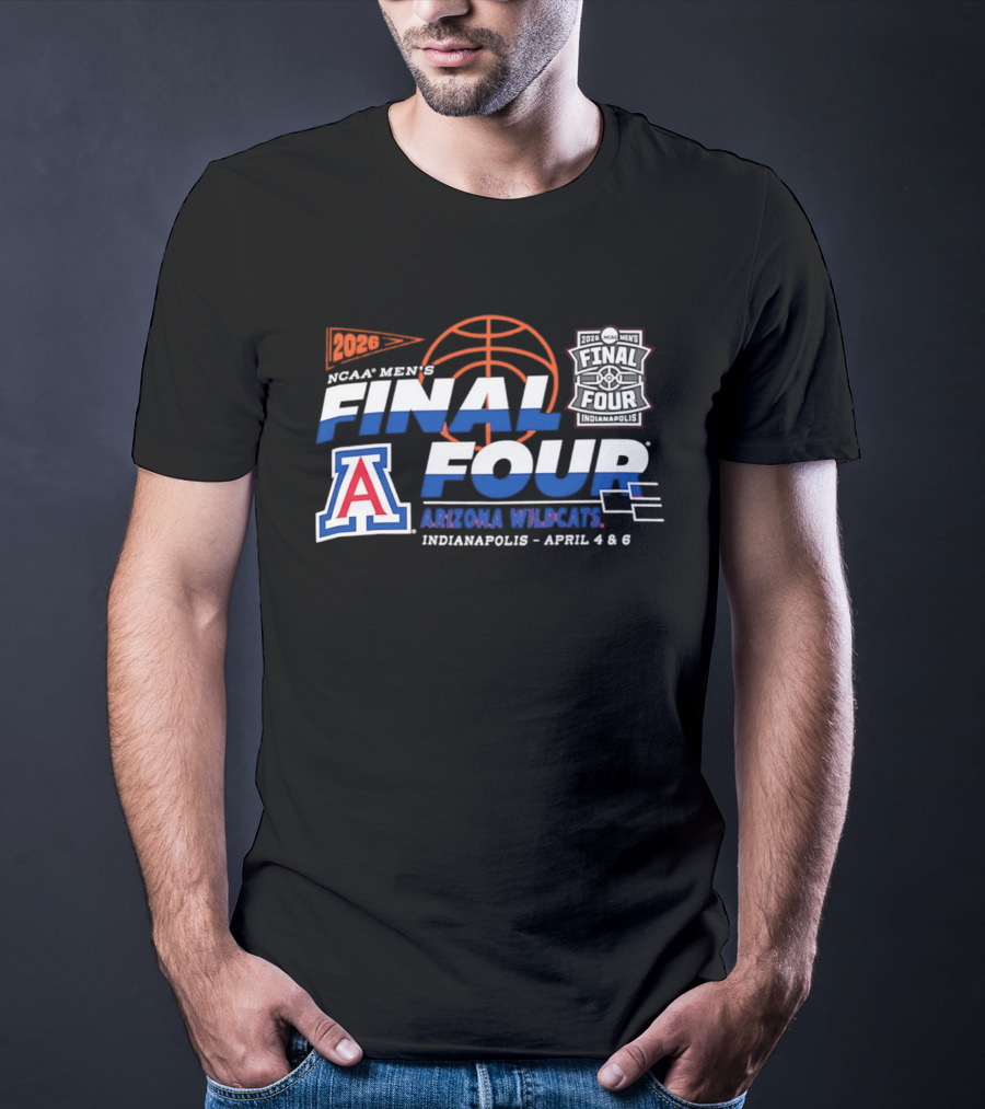 Arizona Wildcats NCAA Men's Basketball Final Four 2026 Indianapolis April 4 6 T-Shirt