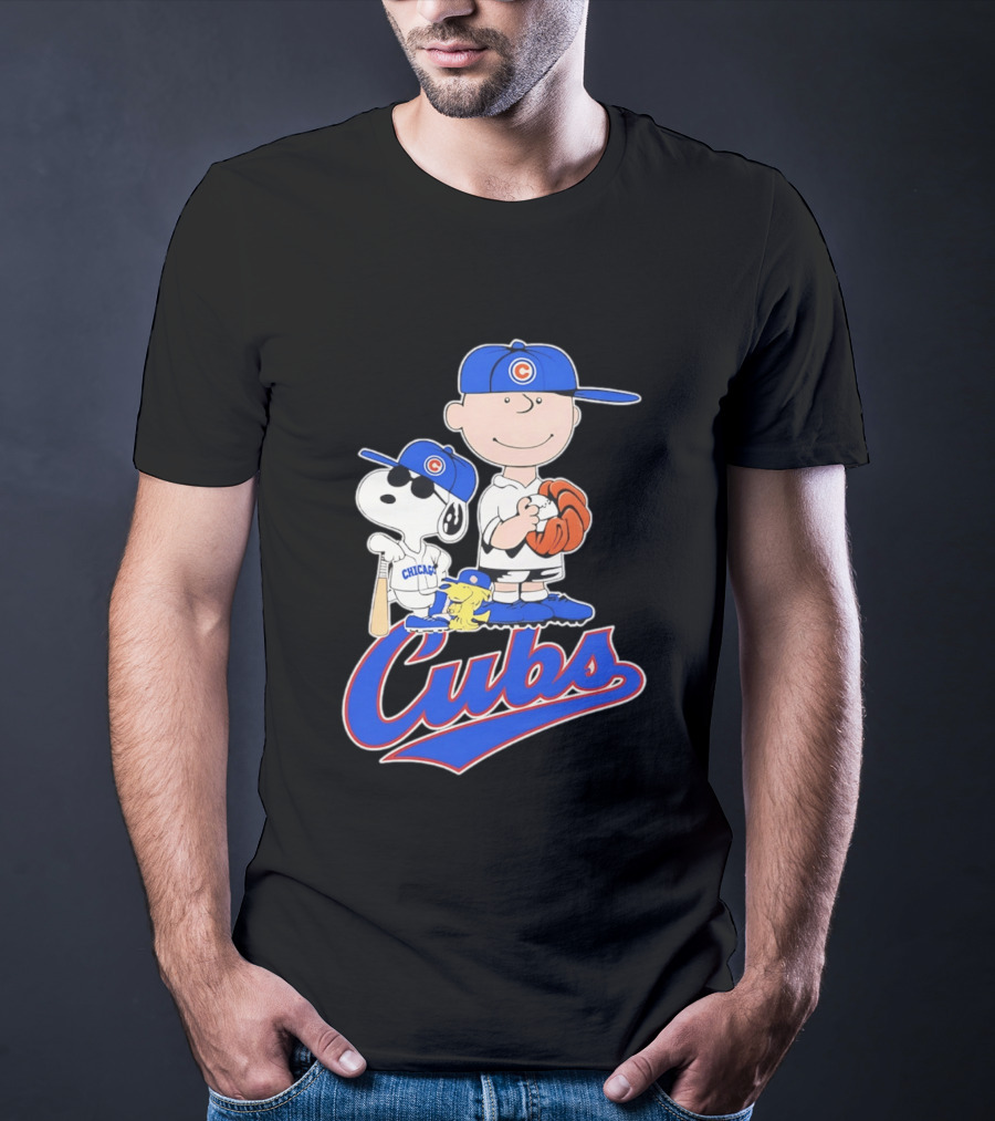 Peanuts Snoopy Woodstock Charlie Brown Chicago Cubs Baseball MLB 2026 T-Shirt