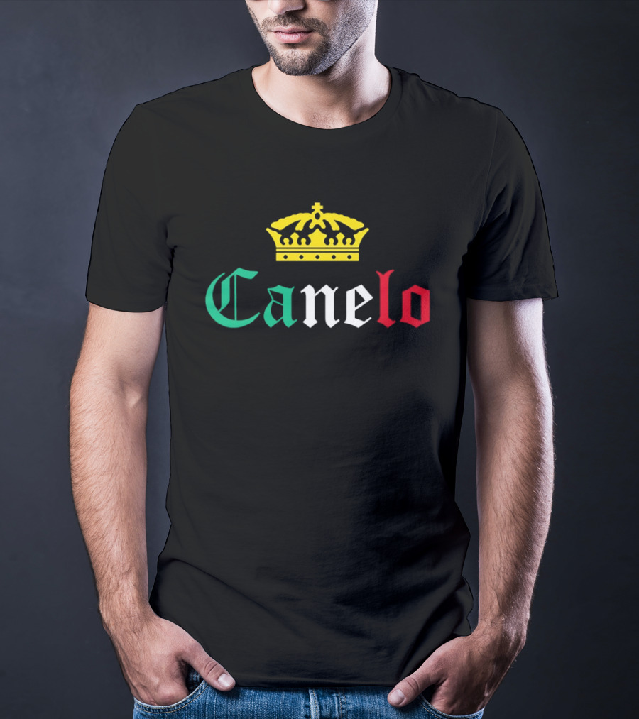 Canelo Crown Mexican Flag Colors Boxing Champion T-Shirt