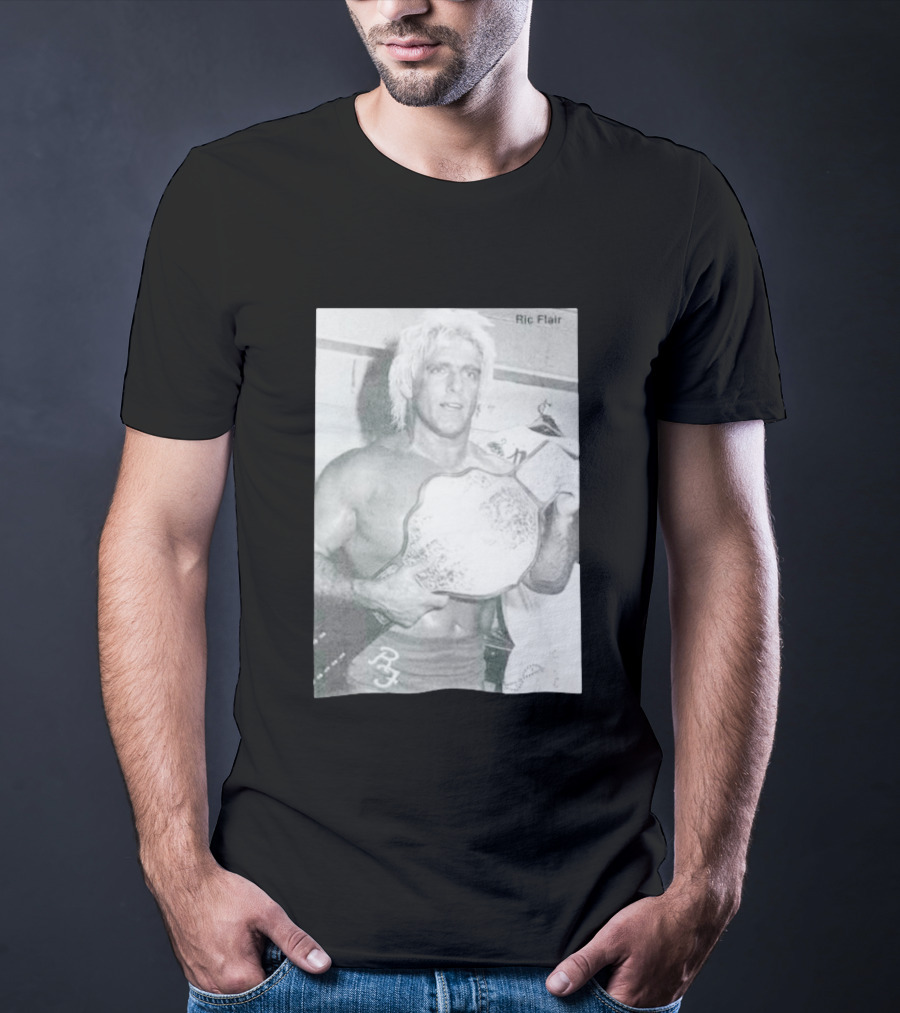 Ric Flair The Nature Boy Championship Belt Vintage Photo T-Shirt