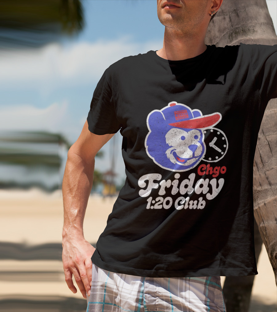 CHGO Friday 1 20 Club Bear Cubs Logo Vintage Cap T-Shirt
