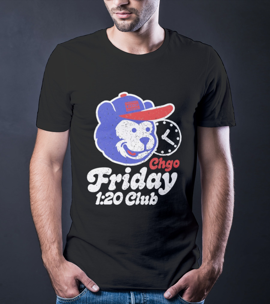 CHGO Friday 1 20 Club Bear Cubs Logo Vintage Cap T-Shirt
