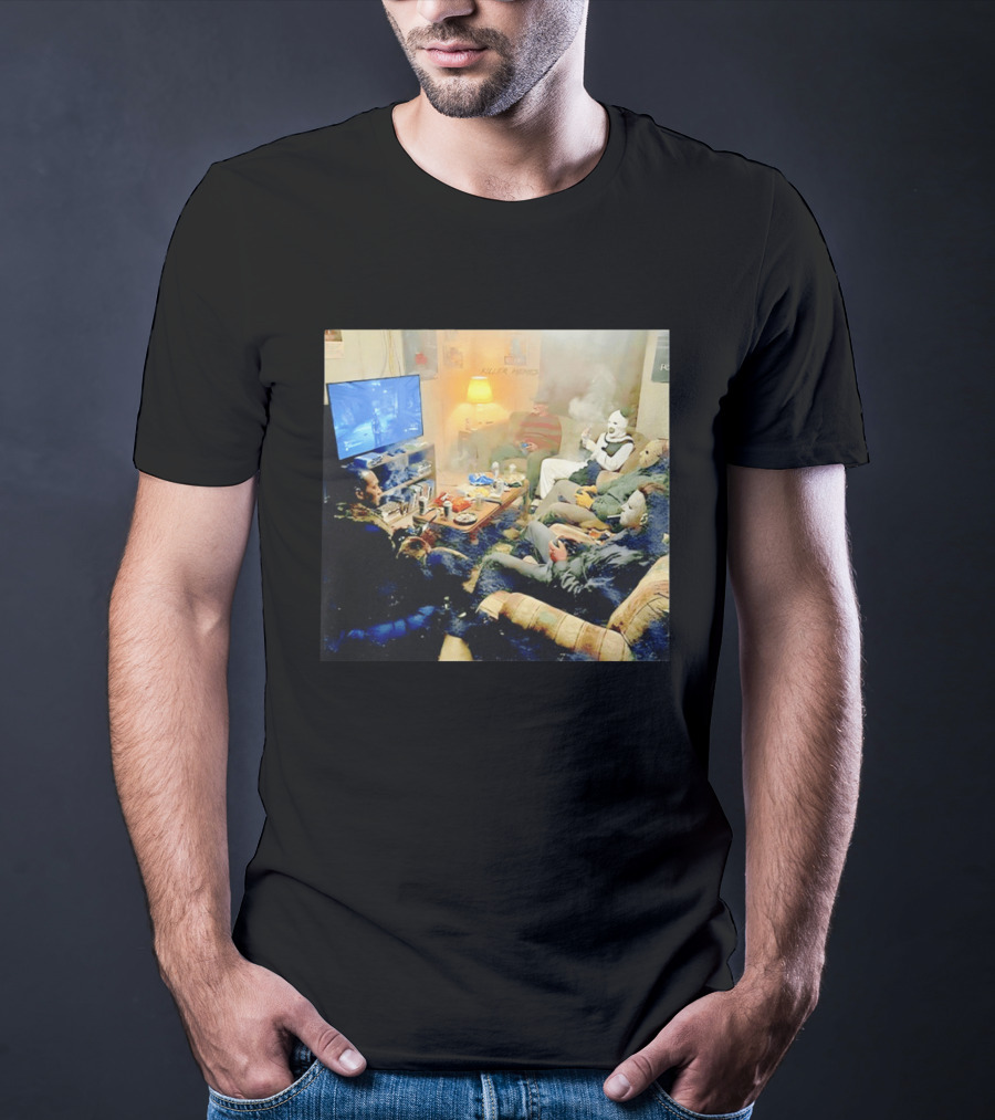 Jason Voorhees Ghostface The Clown Michael Myers Killer Movies Gaming Night T-Shirt