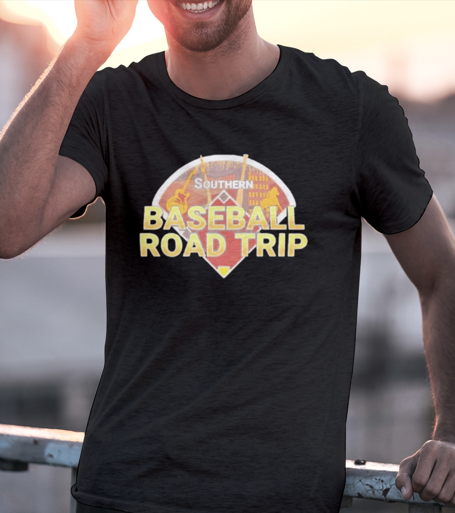 Southern Baseball Road Trip Music Adventure Stadium Scene T-Shirt
