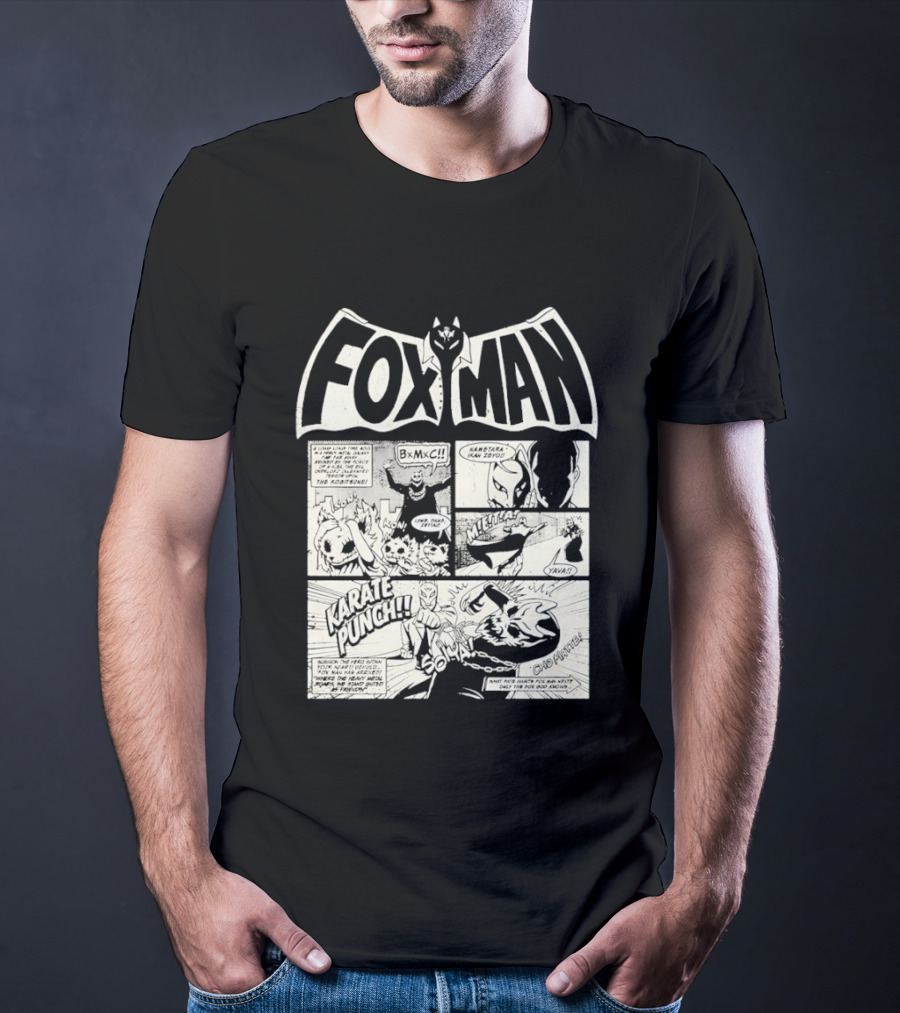 Fox Man Comic Babymetal Dead Pop Festival Japan 2026 Batman Style Panels Graphic Punch T-Shirt