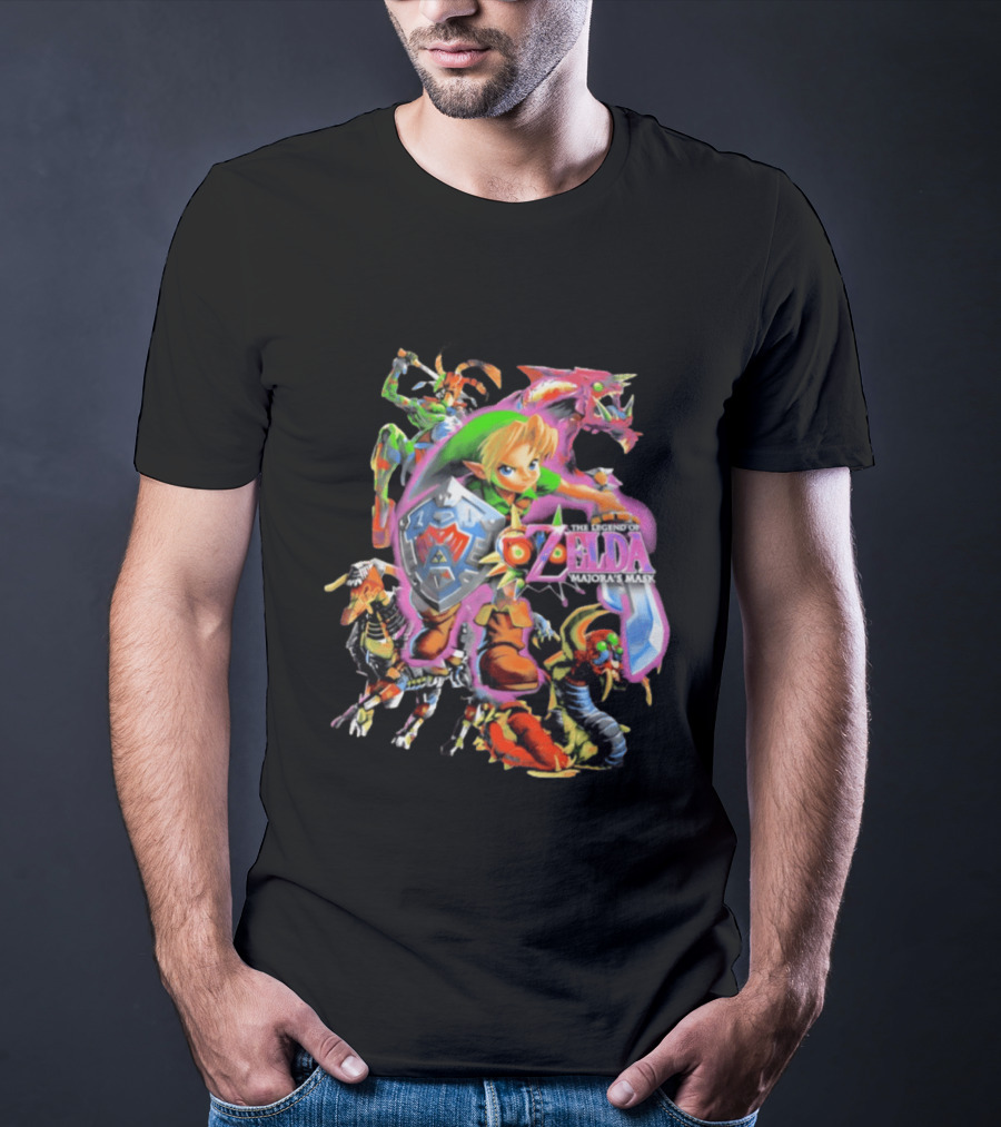 The Legend Of Zelda Majora's Mask Link Skull Kid Epona Characters T-Shirt