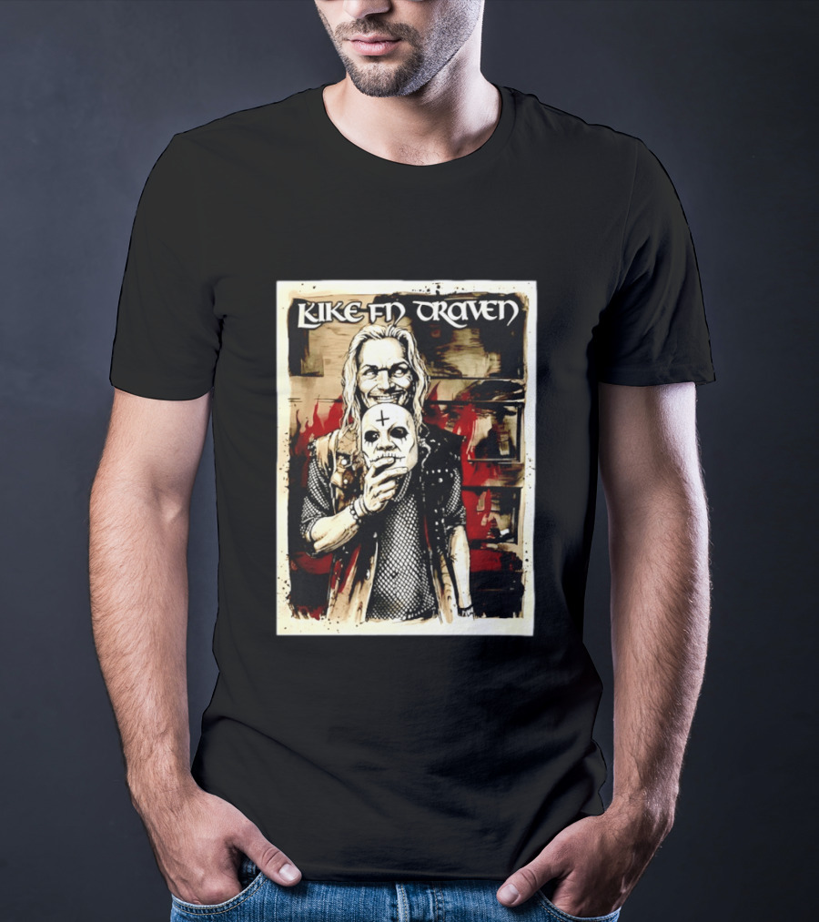 Luke F'N Draven Illustrated Skull Mask T-Shirt