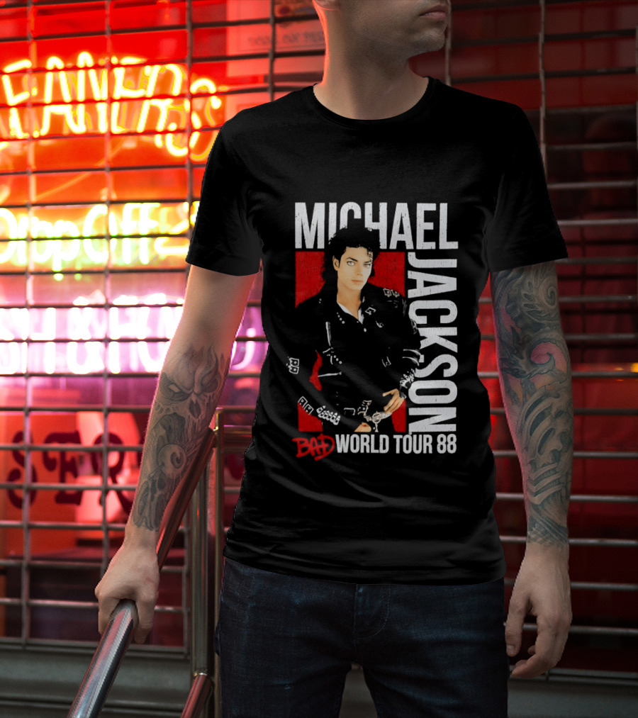 Michael Jackson Bad World Tour 1988 Live Concert Memorabilia T-Shirt