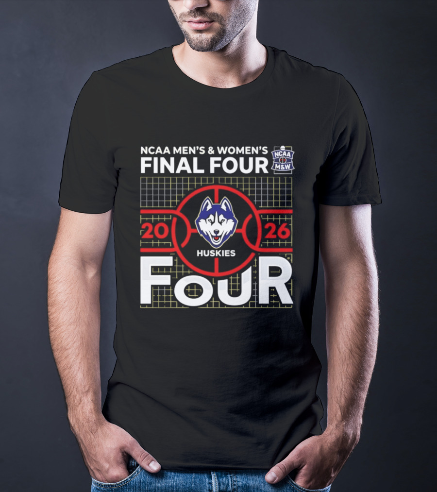 NCAA Men's & Women's Final Four 2026 Huskies Basketball T-Shirt