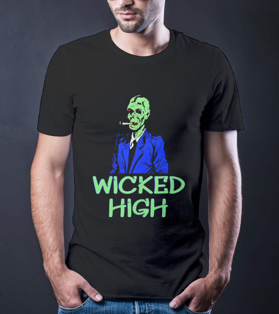 Wicked High Stoned Zombie In Suit Smoking Cigarette T-Shirt