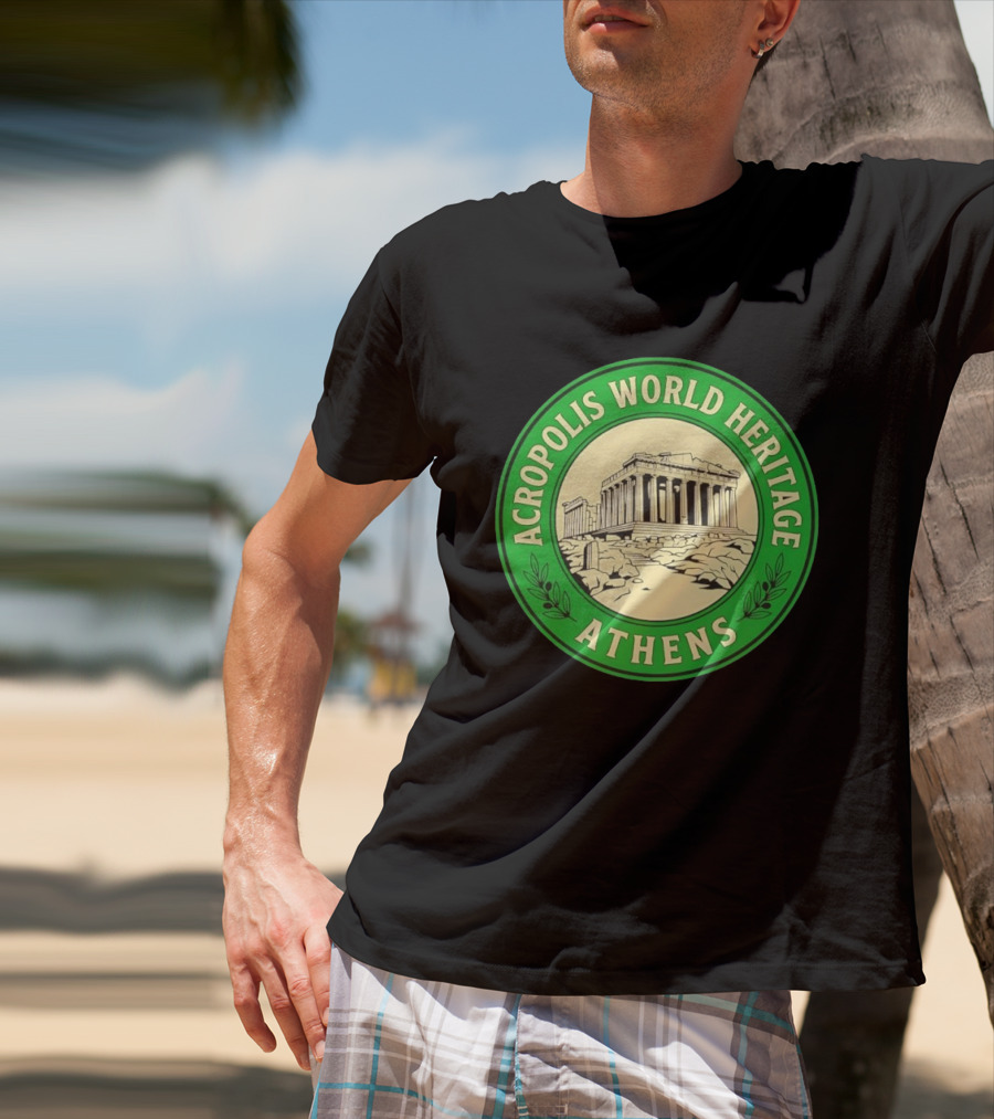 Acropolis World Heritage Athens Iconic Parthenon Landmark T-Shirt