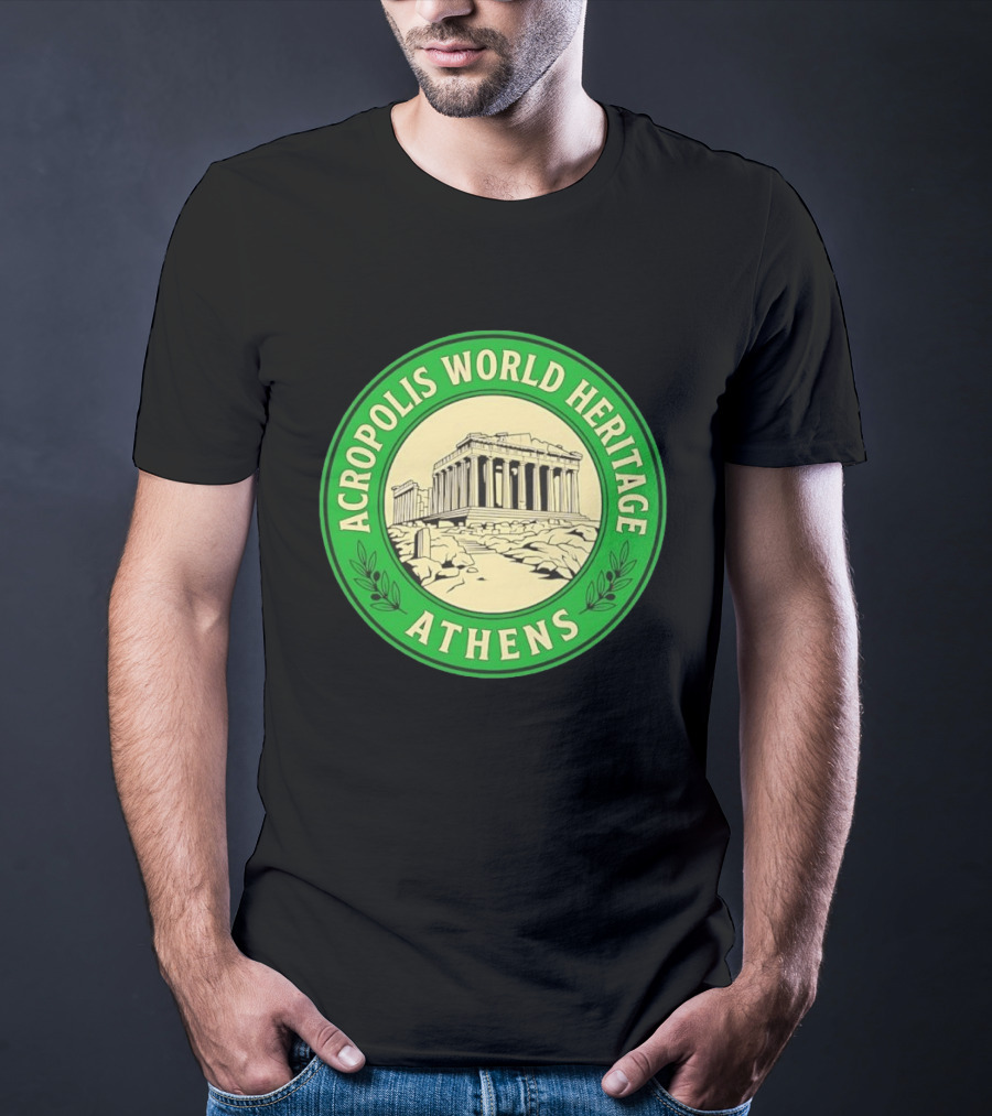 Acropolis World Heritage Athens Iconic Parthenon Landmark T-Shirt