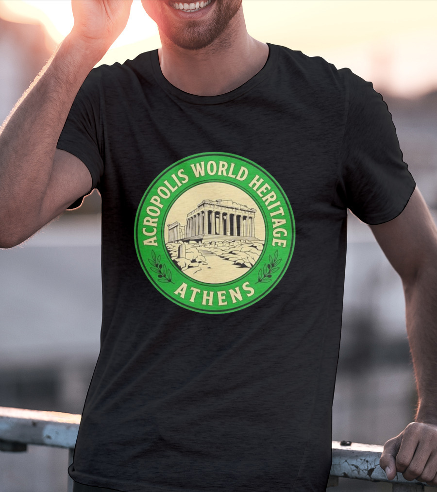 Acropolis World Heritage Athens Iconic Parthenon Landmark T-Shirt