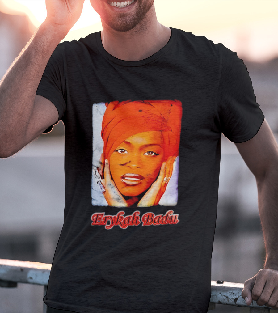Erykah Badu Iconic Headwrap And Face T-Shirt