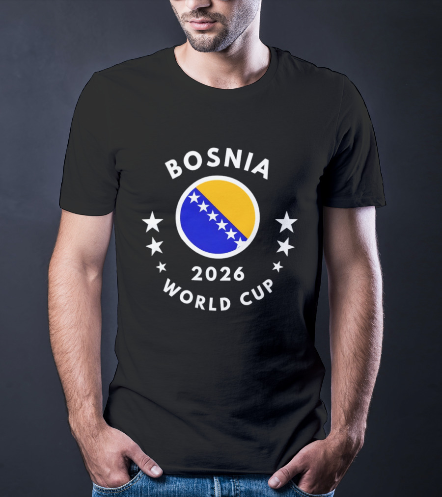 Bosnia 2026 World Cup Bosnia Flag Football Soccer Stars T-Shirt